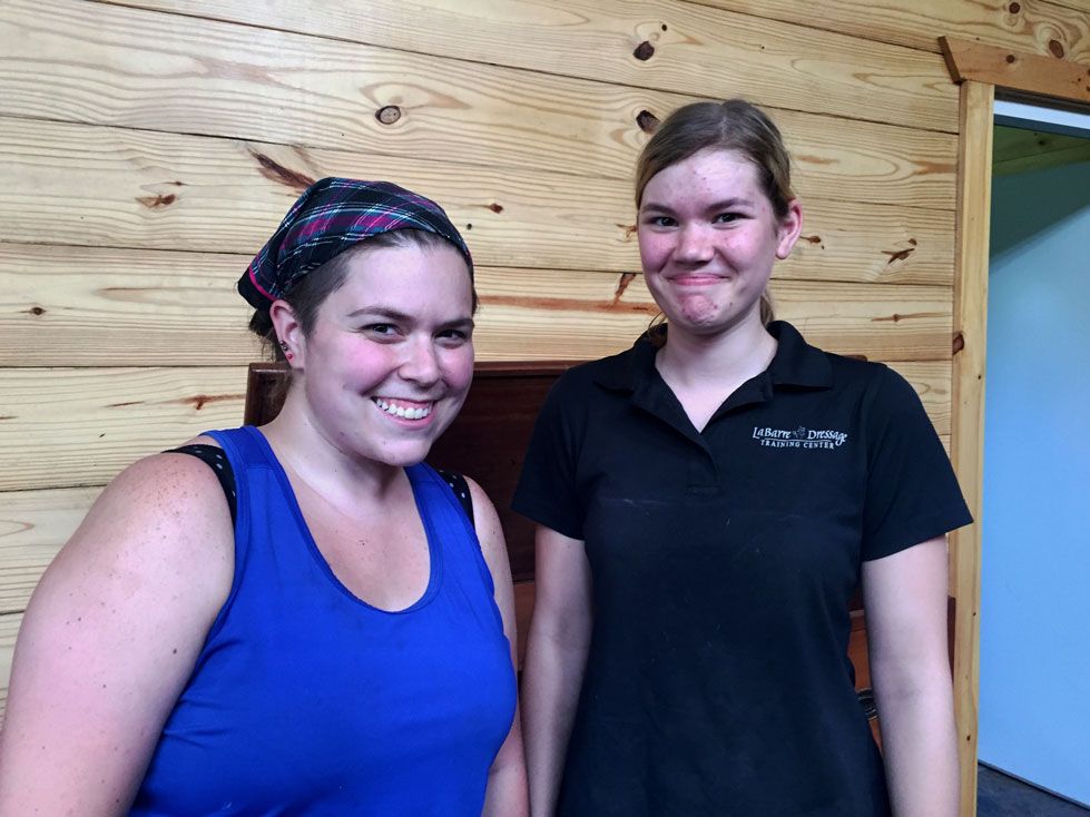 Aja & Inka - Aja and Inka, our amazing working students.  Aja is from Maine and Inka hails from Finland